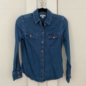 Calvin Klein chambray button down western XS